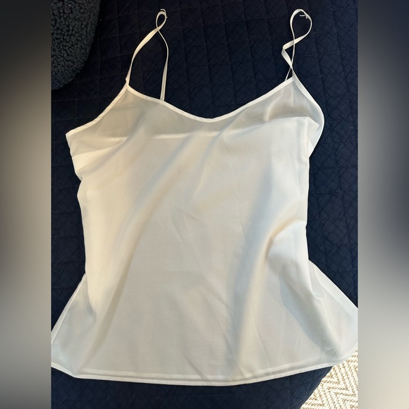 White Sheer Tank Blouse, Small - Picture 1 of 1